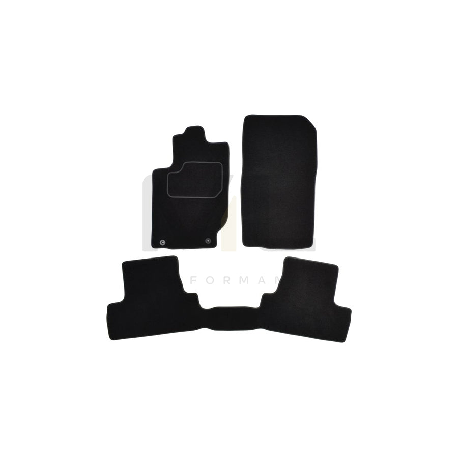 MAMMOOTH A041 MIT95 PRM 01 Floor mat set for MITSUBISHI L200 / Triton IV Pickup (KA, KB) Textile, Front and Rear, Quantity: 3, Black