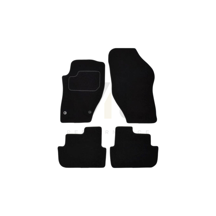 MAMMOOTH A041 PGT165 PRM 01 Floor mat set for PEUGEOT 308 I CC (4B) Textile, Front and Rear, Quantity: 4, Black