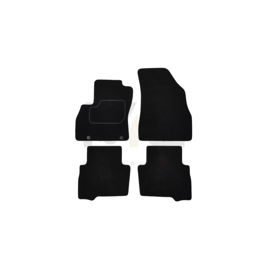MAMMOOTH A041 PGT345 PRM 01 Floor mat set Textile, Front and Rear, Quantity: 4, Black