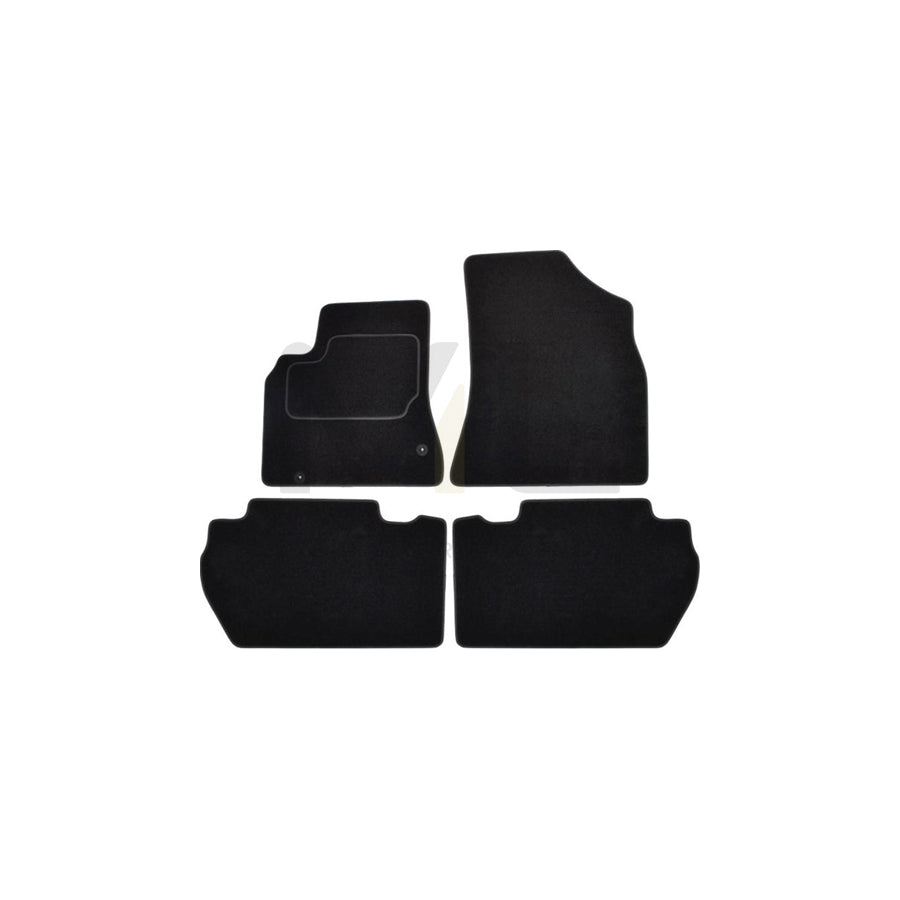 MAMMOOTH A041 PGT445 PRM 01 Floor mat set for PEUGEOT Partner II Tepee Textile, Front and Rear, Quantity: 4, Black