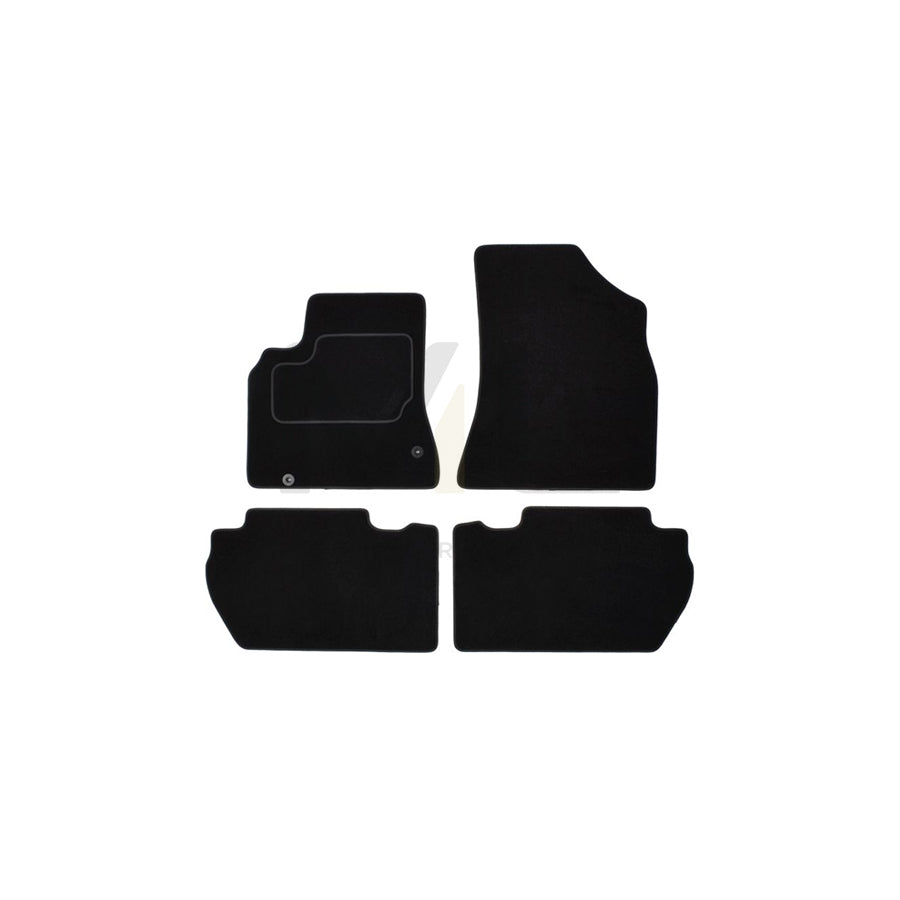 MAMMOOTH A041 PGT450 PRM 01 Floor mat set Textile, Front and Rear, Quantity: 4, Black