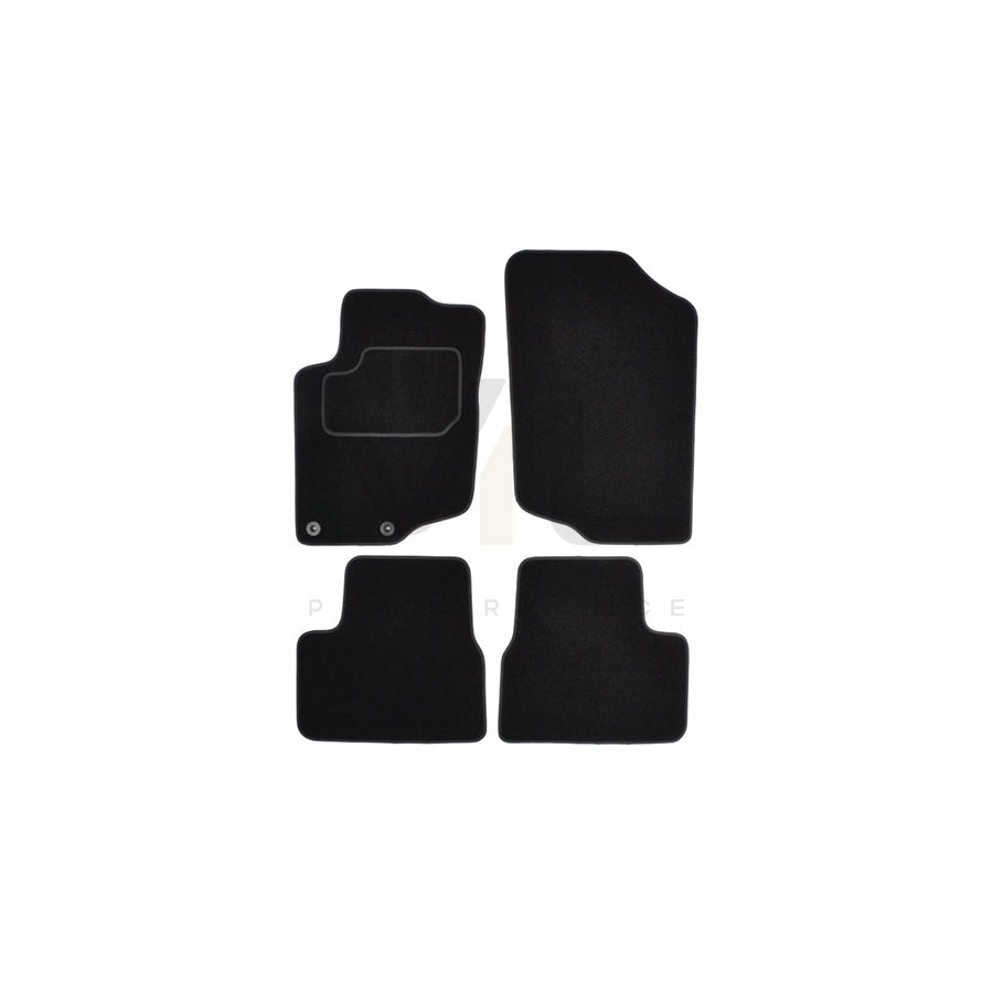 MAMMOOTH A041 PGT70 PRM 01 Floor mat set for PEUGEOT 207 Textile, Front and Rear, Quantity: 4, Black