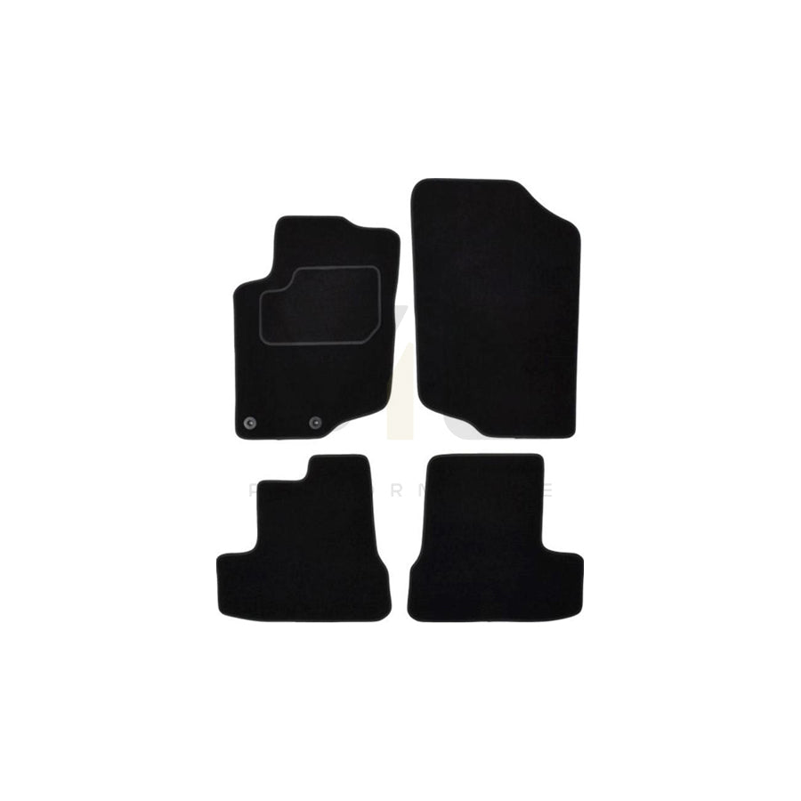 MAMMOOTH A041 PGT75 PRM 01 Floor mat set for PEUGEOT 207 CC Textile, Front and Rear, Quantity: 4, Black