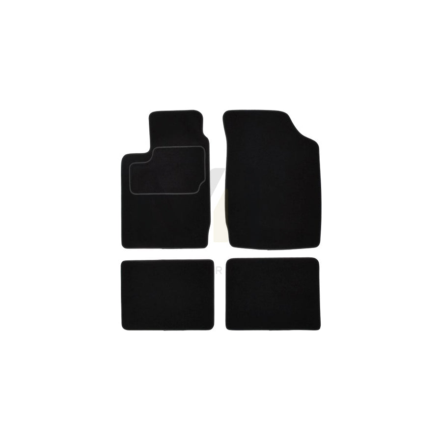 MAMMOOTH A041 RNT120 PRM 01 Floor mat set Textile, Front and Rear, Quantity: 4, Black