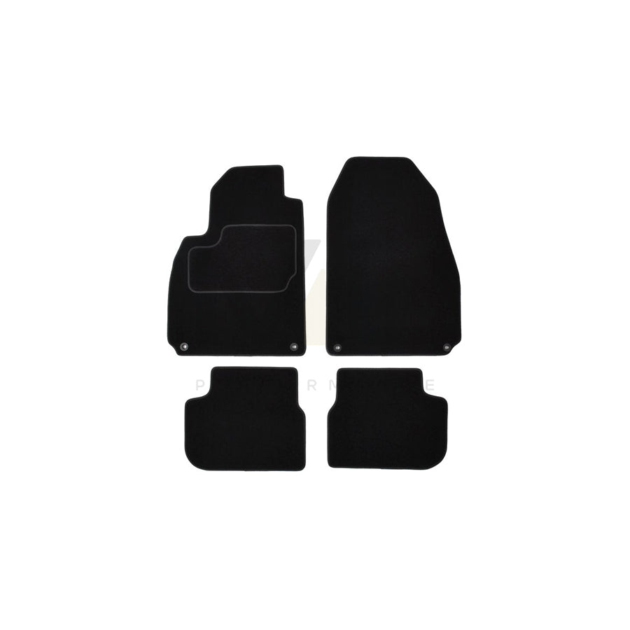 MAMMOOTH A041 SAB40 PRM 01 Floor mat set for SAAB 9-3 Convertible (YS3F) Textile, Front and Rear, Quantity: 4, Black