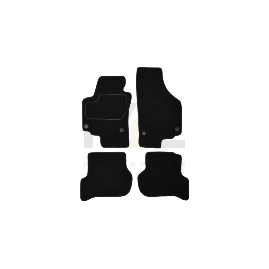 MAMMOOTH A041 SET115 PRM 01 Floor mat set for SEAT Leon II Hatchback (1P1) Textile, Front and Rear, Quantity: 4, Black