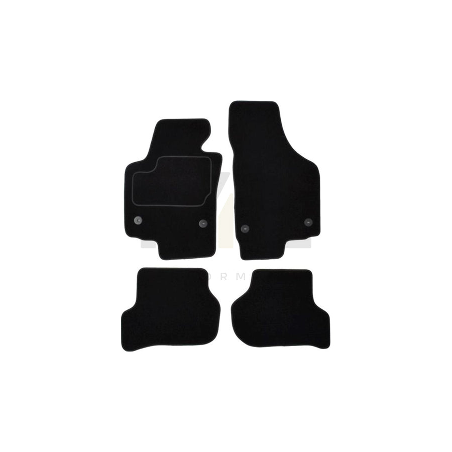 MAMMOOTH A041 SET120 PRM 01 Floor mat set for SEAT Leon II Hatchback (1P1) Textile, Front and Rear, Quantity: 4, Black