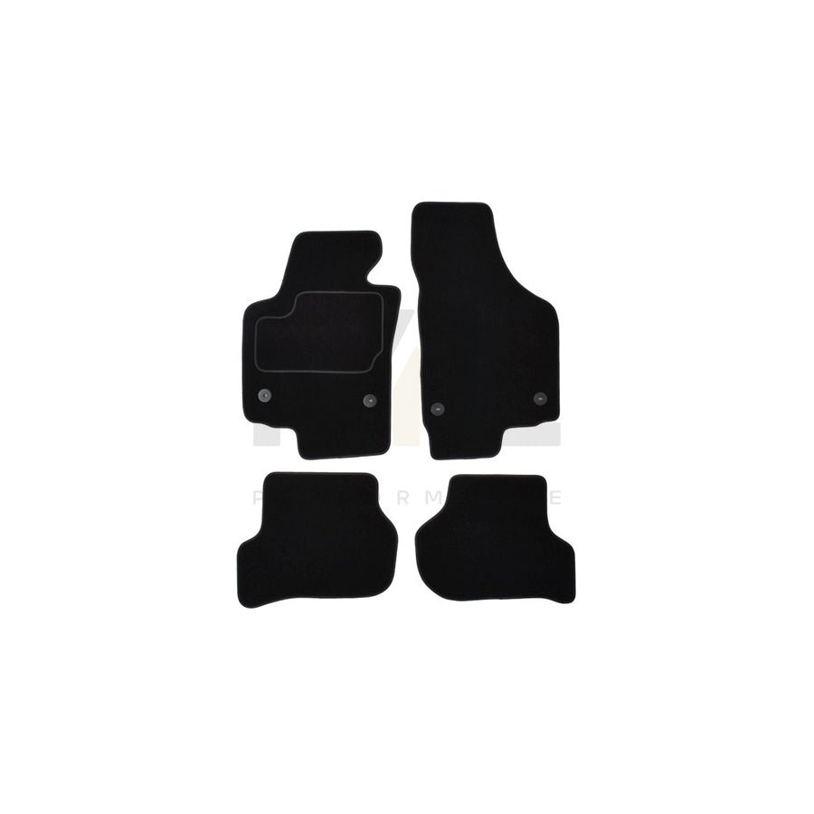 MAMMOOTH A041 SET125 PRM 01 Floor mat set for SEAT Leon II Hatchback (1P1) Textile, Front and Rear, Quantity: 4, Black