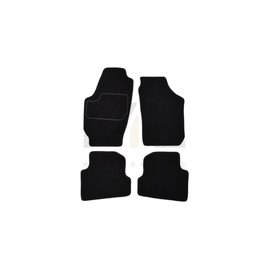 MAMMOOTH A041 SKO25 PRM 01 Floor mat set for SKODA FABIA Textile, Front and Rear, Quantity: 4, Black