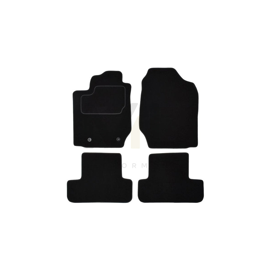 MAMMOOTH A041 TOY145 PRM 01 Floor mat set for TOYOTA Corolla Verso (E121) Textile, Front and Rear, Quantity: 4, Black