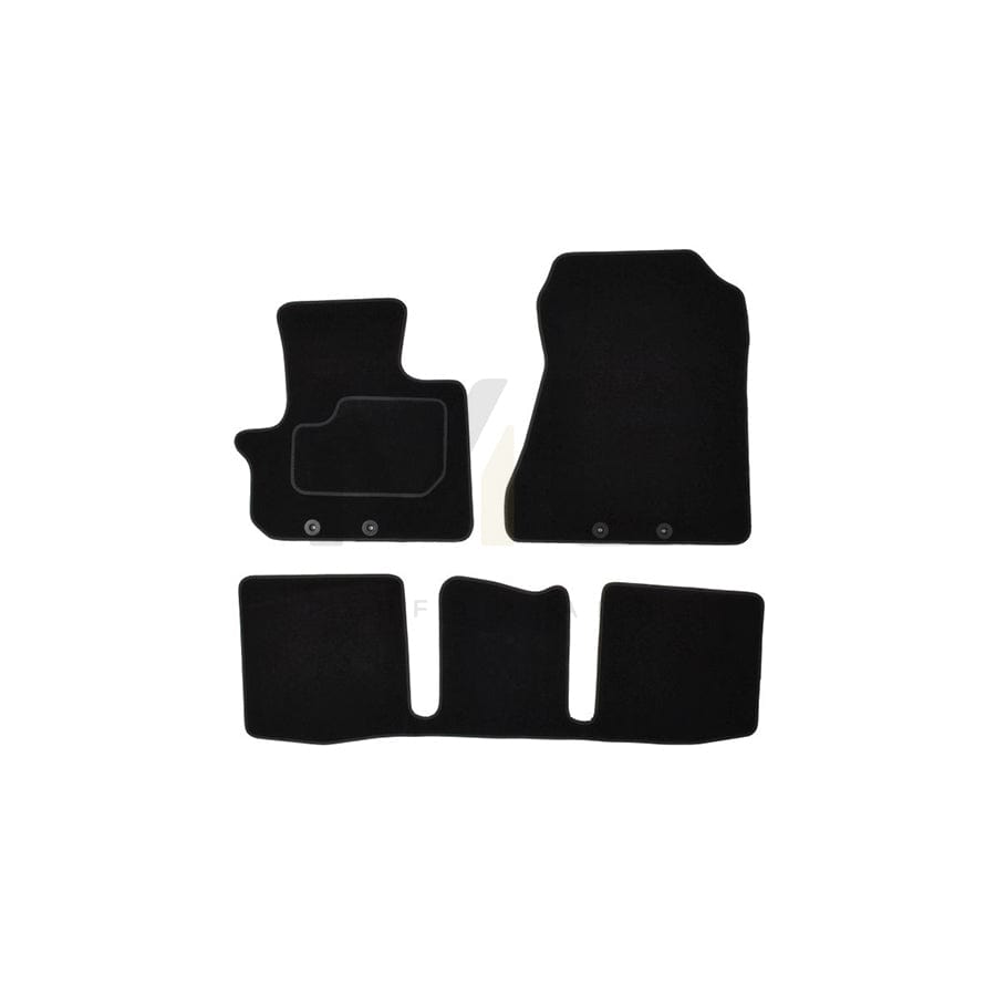 MAMMOOTH A041 TOY180 PRM 01 Floor mat set for TOYOTA iQ (AJ10) Textile, Front and Rear, Quantity: 3, Black