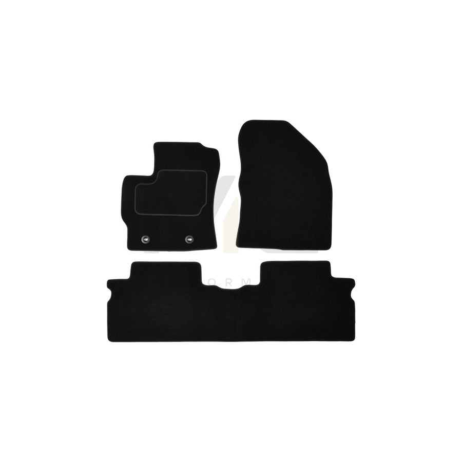 MAMMOOTH A041 TOY360 PRM 01 Floor mat set for TOYOTA Verso (AR20) Textile, Front and Rear, Quantity: 3, Black