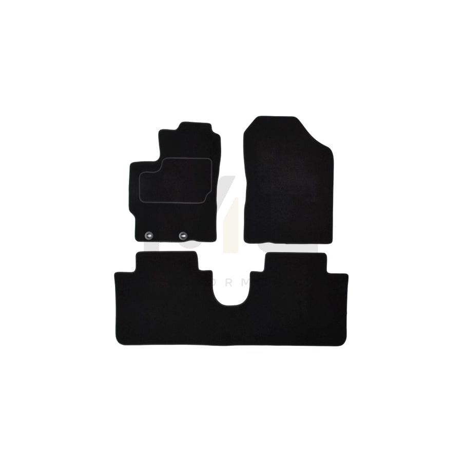 MAMMOOTH A041 TOY385 PRM 01 Floor mat set for TOYOTA Yaris III Hatchback (XP13) Textile, Front and Rear, Quantity: 3, Black