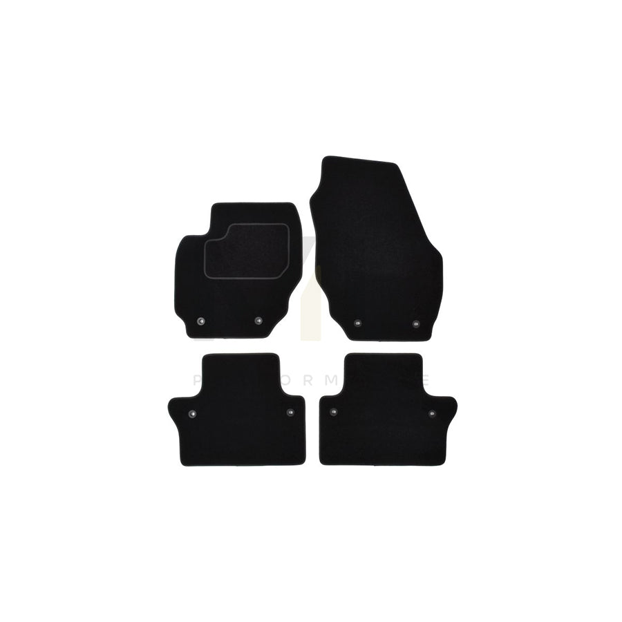 MAMMOOTH A041 VOL150 PRM 01 Floor mat set for VOLVO V70 III (BW, 135) Textile, Front and Rear, Quantity: 4, Black