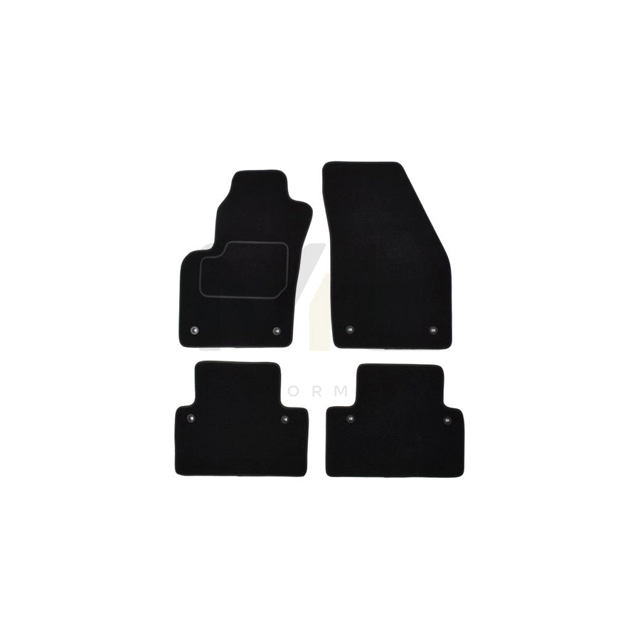 MAMMOOTH A041 VOL55 PRM 01 Floor mat set Textile, Front and Rear, Quantity: 4, Black