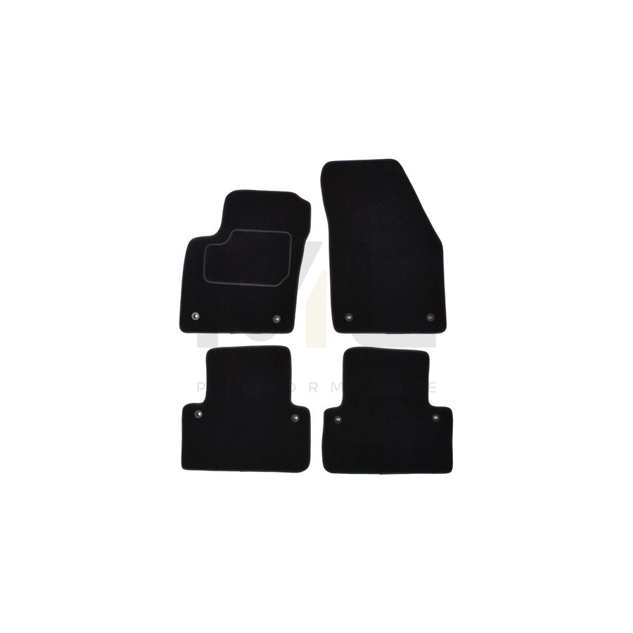 MAMMOOTH A041 VOL80 PRM 01 Floor mat set for VOLVO S40 II (MS, 544) Textile, Front and Rear, Quantity: 4, Black