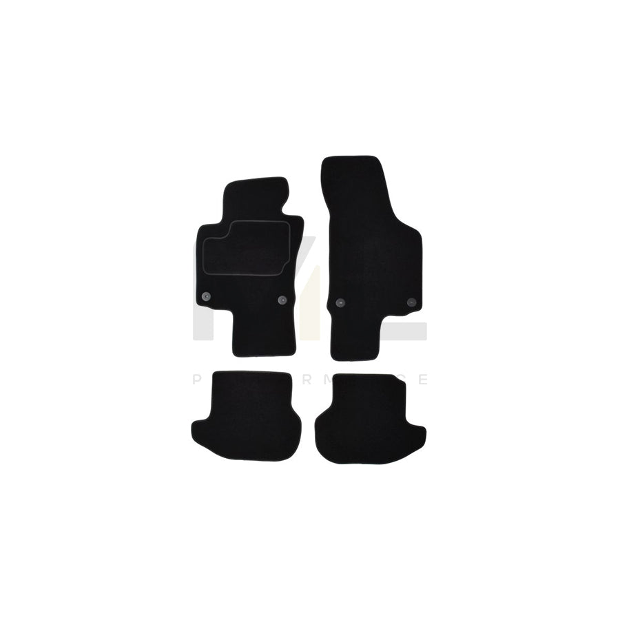 MAMMOOTH A041 VW115 PRM 01 Floor mat set for VW Eos (1F7, 1F8) Textile, Front and Rear, Quantity: 4, Black