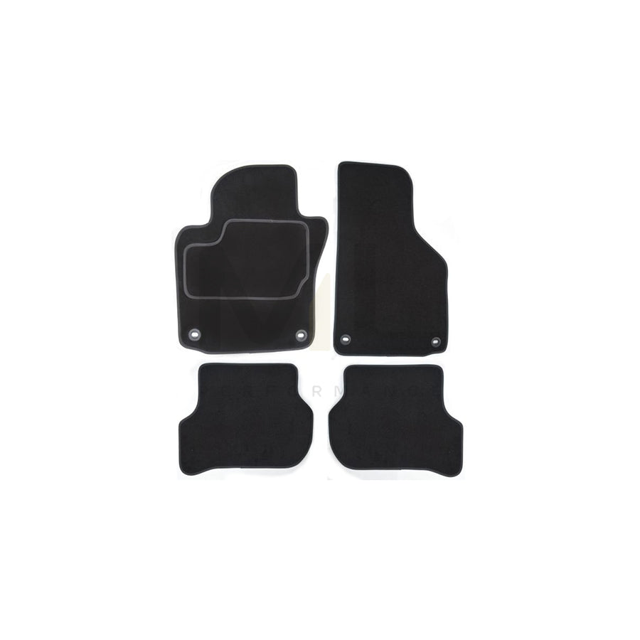 MAMMOOTH A041 VW135 PRM 01 Floor mat set for VW Golf II Hatchback (19E, 1G1) Textile, Front and Rear, Quantity: 4, Black
