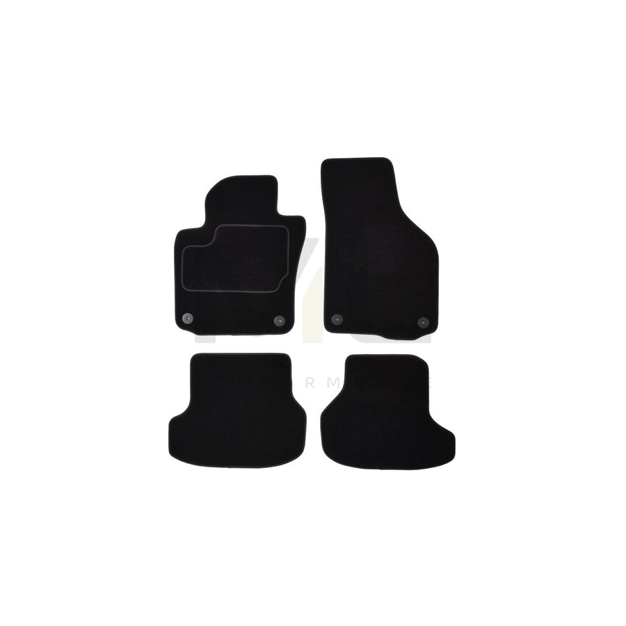 MAMMOOTH A041 VW195 PRM 01 Floor mat set for VW Golf VI Convertible (517) Textile, Front and Rear, Quantity: 4, Black
