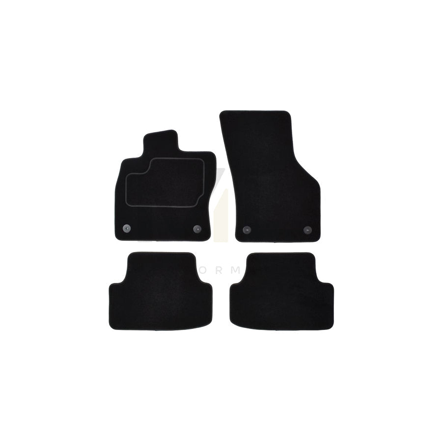 MAMMOOTH A041 VW206 PRM 01 Floor mat set for VW Golf Sportsvan (AM1, AN1) Textile, Front and Rear, Quantity: 4, Black