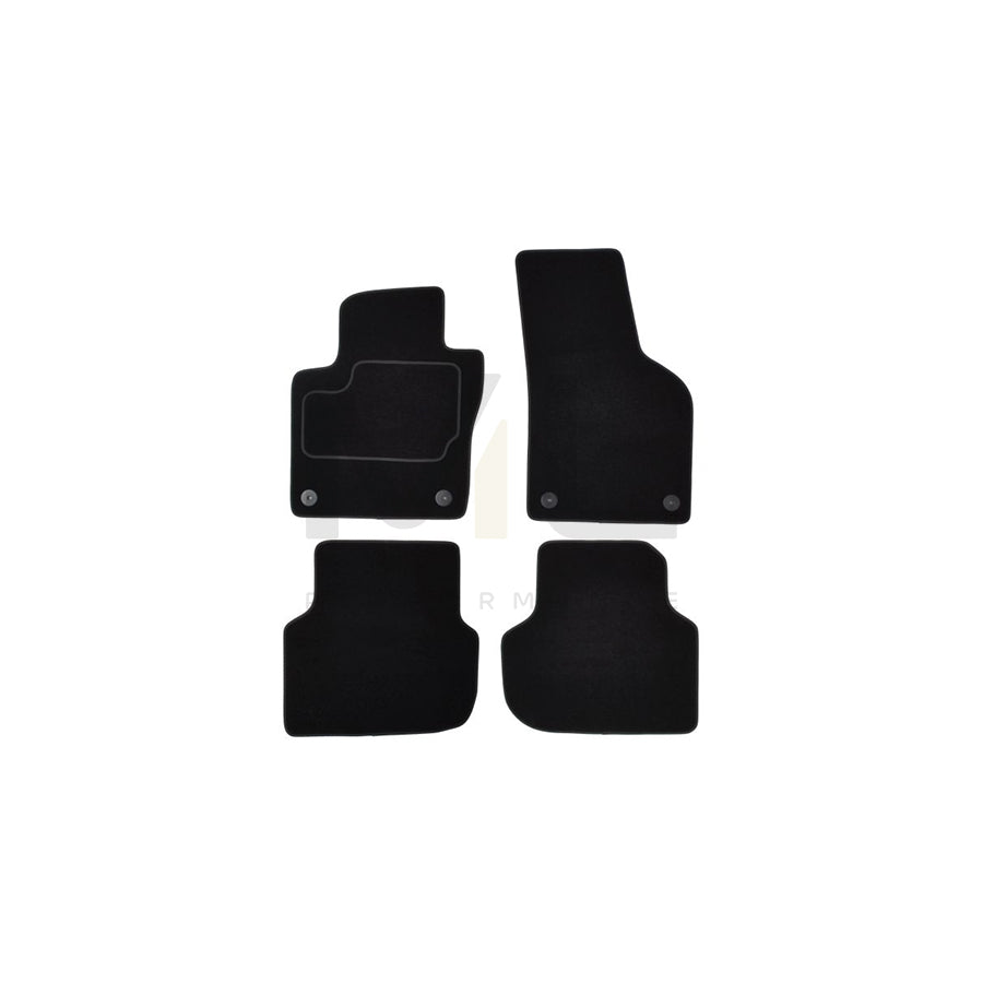 MAMMOOTH A041 VW220 PRM 01 Floor mat set for VW Jetta Mk6 (162, 163, AV3, AV2) Textile, Front and Rear, Quantity: 4, Black