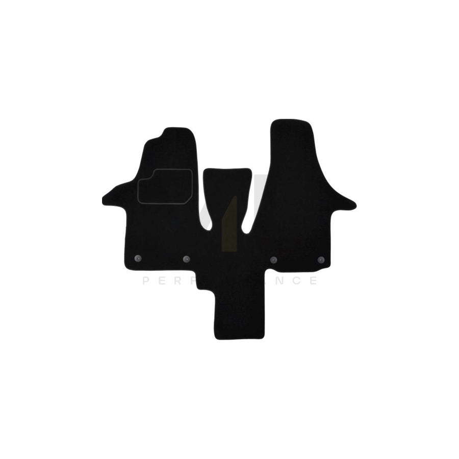 MAMMOOTH A041 VW231 PRM 01 Floor mat set for VW Multivan T5 (7HM, 7HN, 7HF, 7EF, 7EM, 7EN) Textile, Front, Quantity: 1, Black