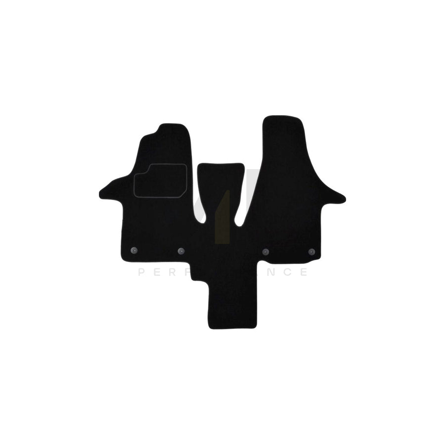 MAMMOOTH A041 VW232 PRM 01 Floor mat set for VW Multivan T5 (7HM, 7HN, 7HF, 7EF, 7EM, 7EN) Textile, Front, Quantity: 1, Black