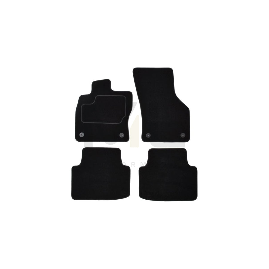 MAMMOOTH A041 VW306 PRM 01 Floor mat set for VW PASSAT Textile, Front and Rear, Quantity: 4, Black