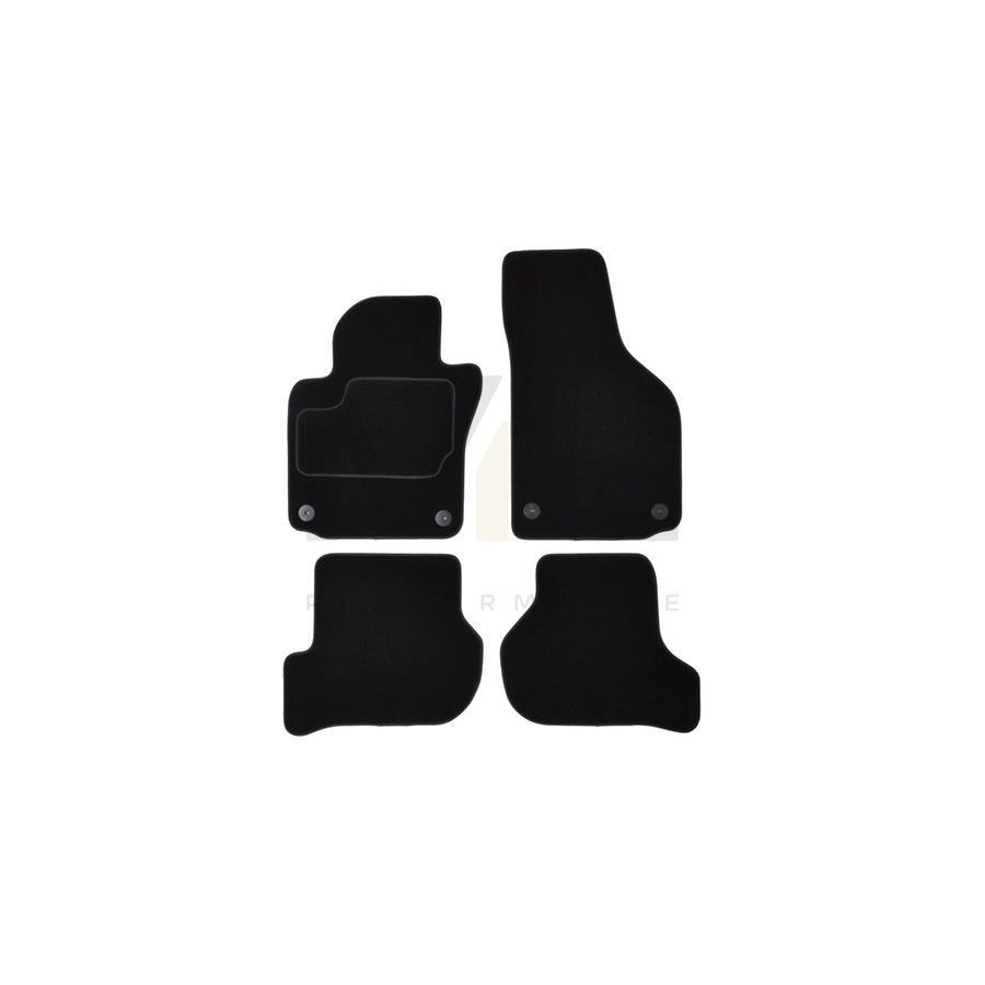 MAMMOOTH A041 VW350 PRM 01 Floor mat set for VW Scirocco III (137, 138) Textile, Front and Rear, Quantity: 4, Black