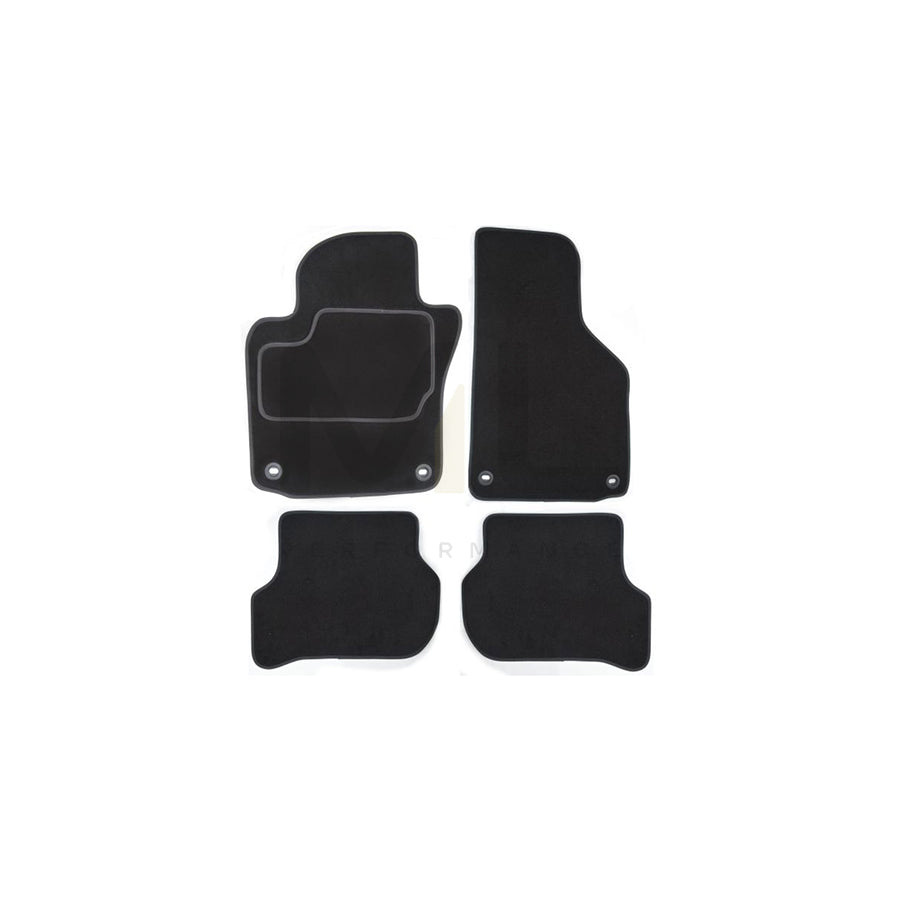 MAMMOOTH A041 VW355 PRM 01 Floor mat set for VW Sharan I (7M8, 7M9, 7M6) Textile, Front and Rear, Quantity: 4, Black