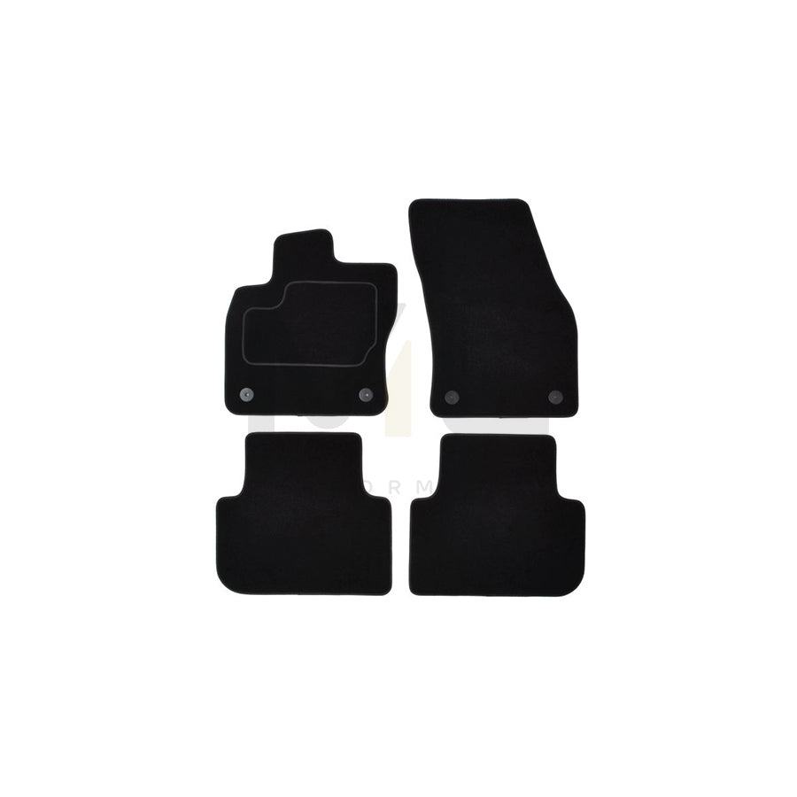 MAMMOOTH A041 VW372 PRM 01 Floor mat set for VW Tiguan II (AD1) Textile, Front and Rear, Quantity: 4, Black