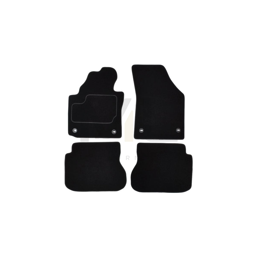 MAMMOOTH A041 VW40 PRM 01 Floor mat set for VW CADDY Textile, Front and Rear, Quantity: 4, Black