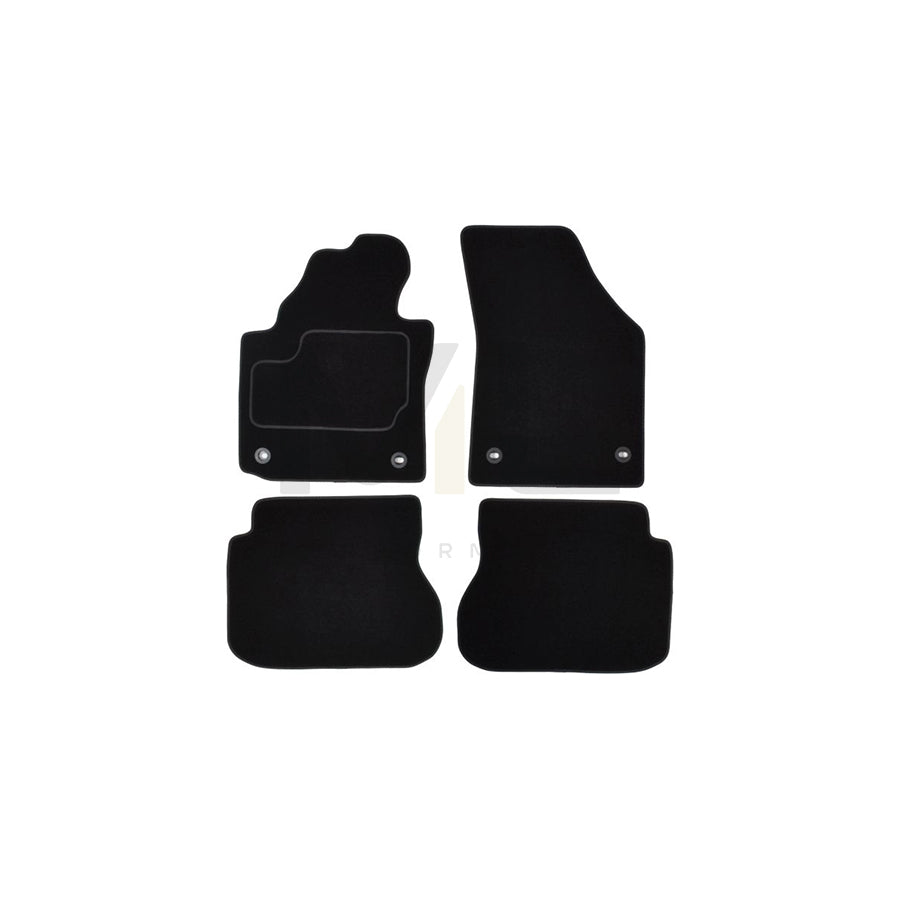 MAMMOOTH A041 VW55 PRM 01 Floor mat set for VW CADDY Textile, Front and Rear, Quantity: 4, Black