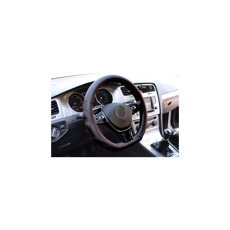 MAMMOOTH Citroen DS3 A050 225000 Steering wheel cover for DS DS3 Black, Ø: 37-39cm, Leather