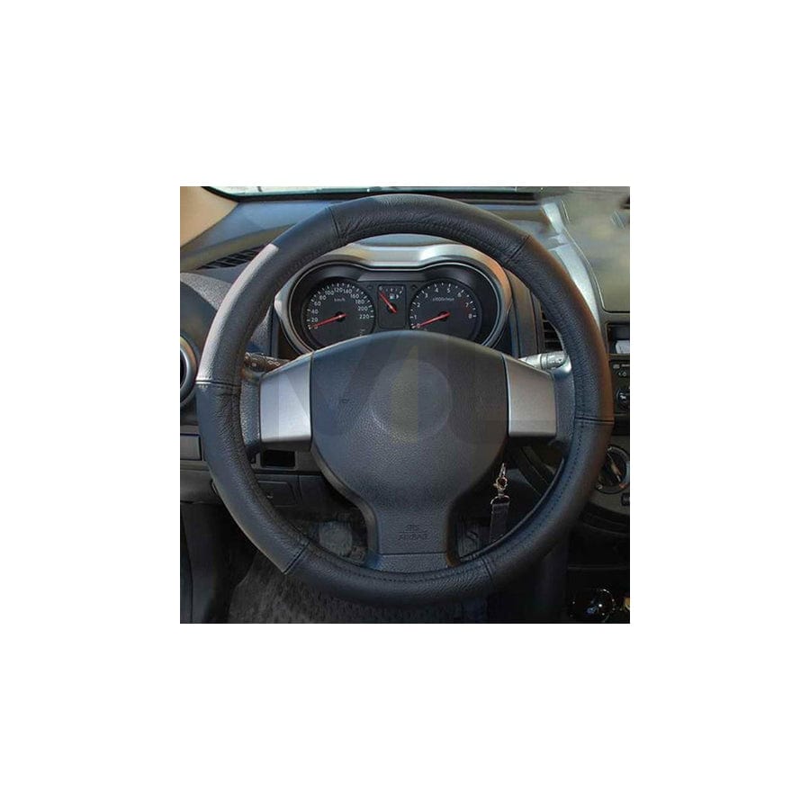 MAMMOOTH CP10065 Steering wheel cover Black, Ø: 47-49cm, Leather