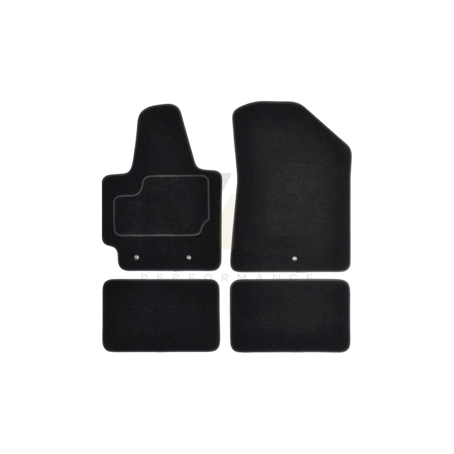 MAMMOOTH Tailored A041 KIA172 PRM 01 Floor mat set for KIA Soul II (PS) Textile, Front and Rear, Quantity: 4, Black