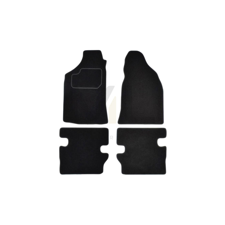 MAMMOOTH Tailored A041 MAZ110 PRM 01 Floor mat set for MAZDA BT-50 Pickup (CD, UN) Textile, Front and Rear, Quantity: 4, Black