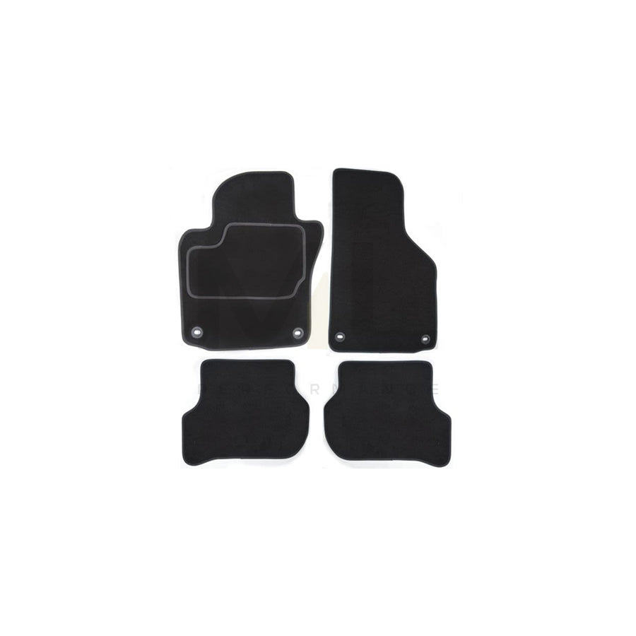 MAMMOOTH Tailored A041 MER130 PRM 01 Floor mat set suitable for MERCEDES-BENZ C-Class Textile, Front and Rear, Quantity: 4, Black
