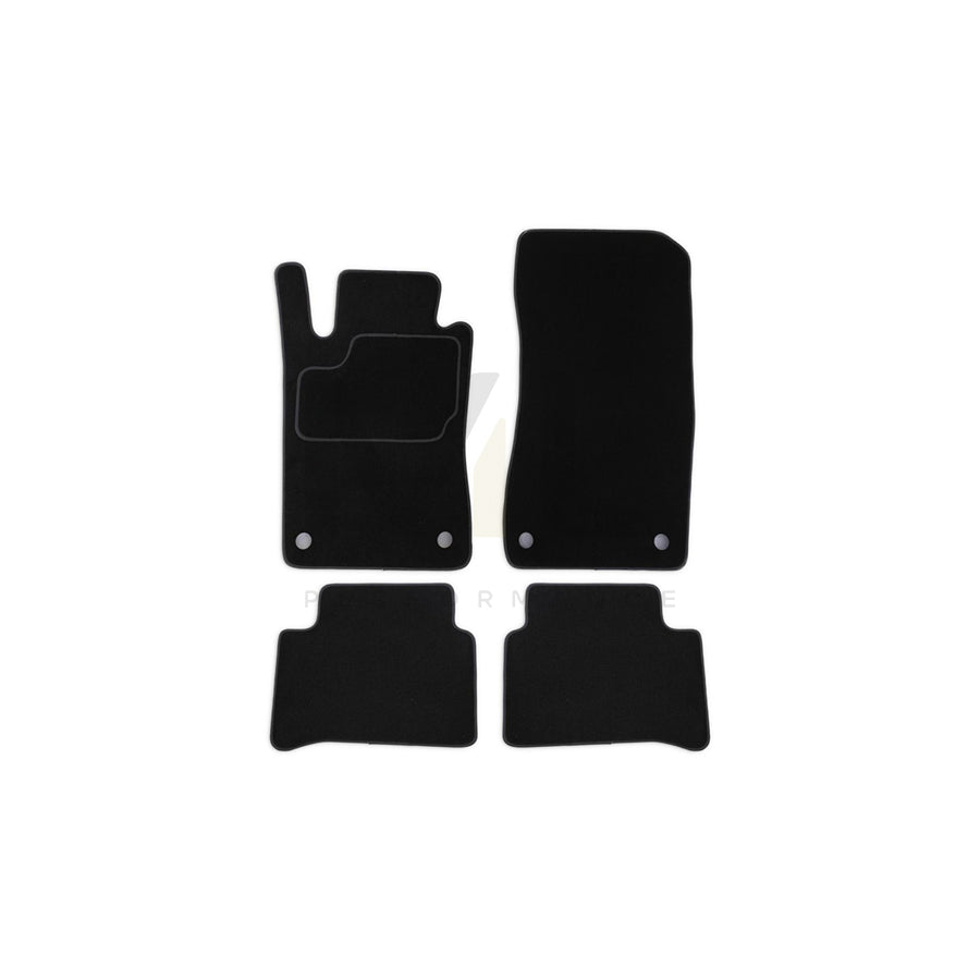 MAMMOOTH Tailored A041 MER185 PRM 01 Floor mat set suitable for MERCEDES-BENZ E-Class Saloon (W211) Textile, Front and Rear, Quantity: 4, Black