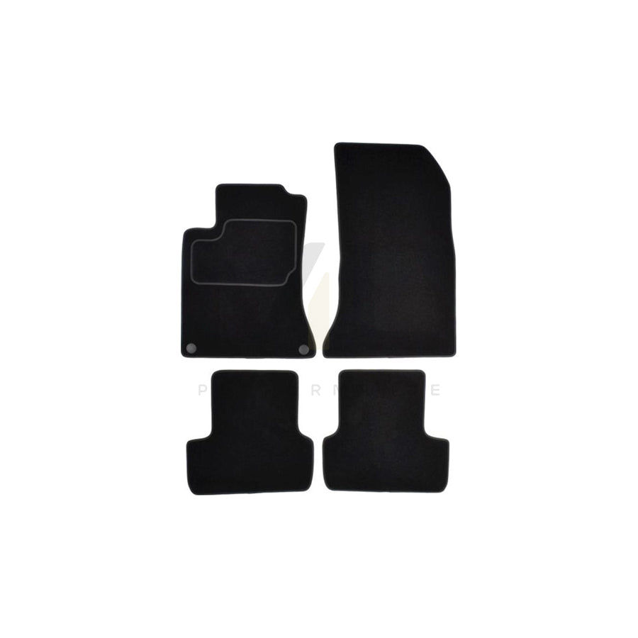 MAMMOOTH Tailored A041 MER60 PRM 01 Floor mat set suitable for MERCEDES-BENZ B-Class (W246, W242) Textile, Front and Rear, Black