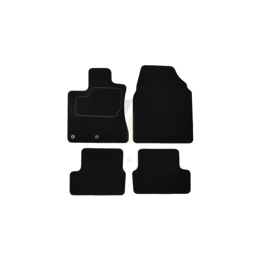MAMMOOTH Tailored A041 NIS225 PRM 01 Floor mat set for NISSAN Qashqai / Qashqai+2 I (J10, NJ10) Textile, Front and Rear, Quantity: 4, Black