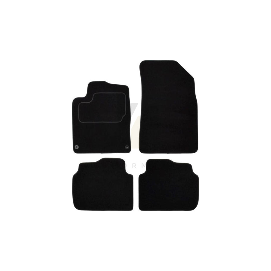 MAMMOOTH Tailored A041 PGT225 PRM 01 Floor mat set for PEUGEOT 407 Saloon Textile, Front and Rear, Quantity: 4, Black