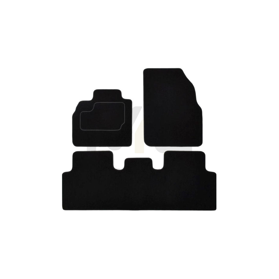 MAMMOOTH Tailored A041 RNT425 PRM 01 Floor mat set for RENAULT Grand Scﾃｩnic II (JM) Textile, Front and Rear, Quantity: 3, Black