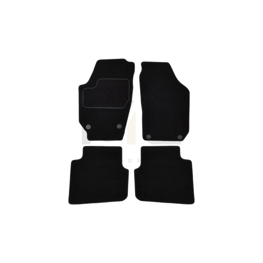 MAMMOOTH Tailored A041 SKO100 PRM 01 Floor mat set for SKODA Roomster (5J) Textile, Front and Rear, Quantity: 4, Black