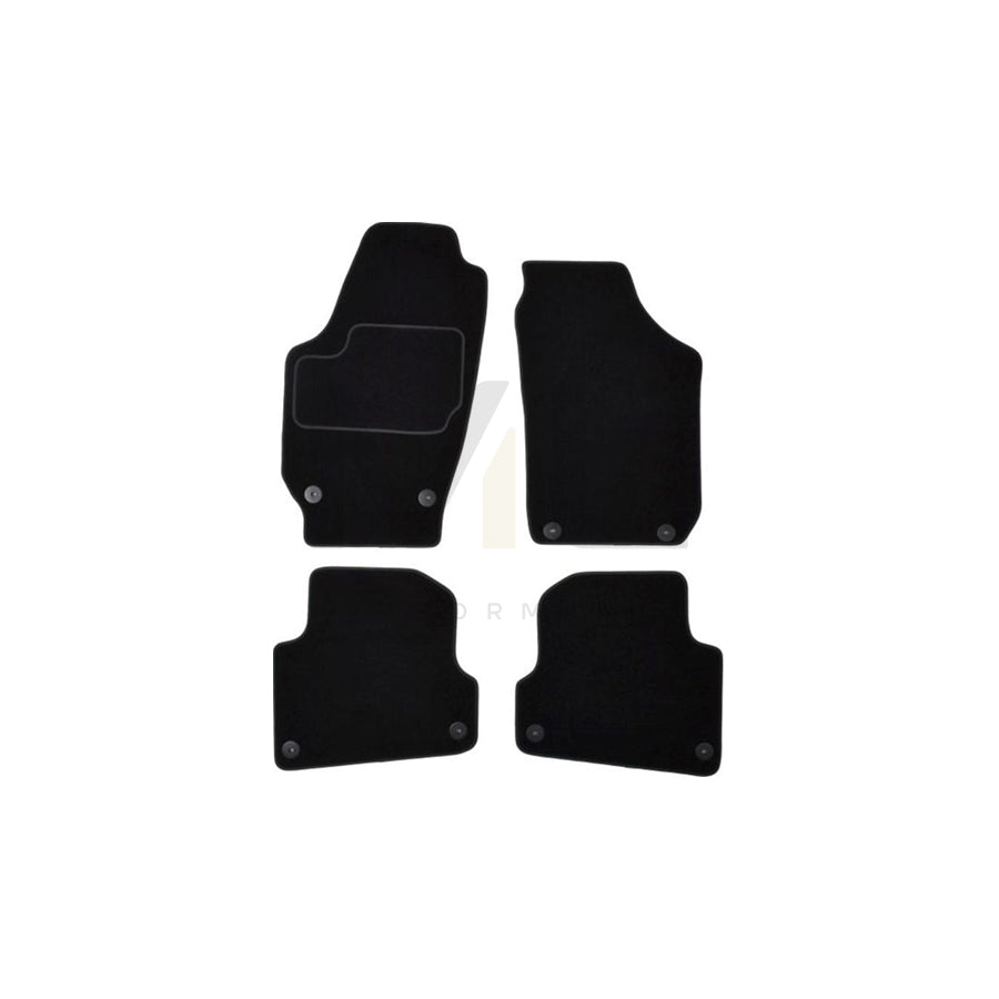 MAMMOOTH Tailored A041 SKO35 PRM 01 Floor mat set for SKODA FABIA Textile, Front and Rear, Quantity: 4, Black