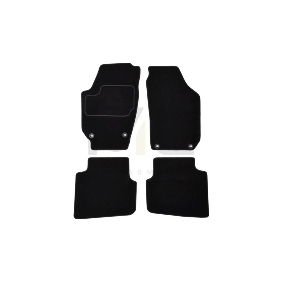 MAMMOOTH Tailored A041 SKO95 PRM 01 Floor mat set for SKODA Roomster (5J) Textile, Front and Rear, Quantity: 4, Black
