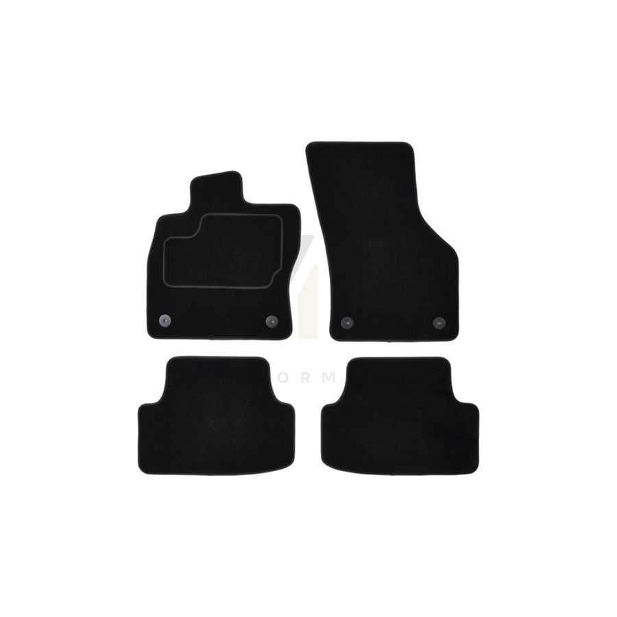 MAMMOOTH Tailored A041 VW200 PRM 01 Floor mat set for VW GOLF Textile, Front and Rear, Quantity: 4, Black