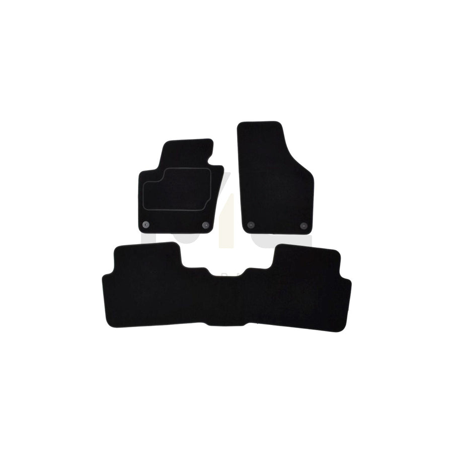 MAMMOOTH Tailored A041 VW365 PRM 01 Floor mat set Textile, Front and Rear, Quantity: 3, Black