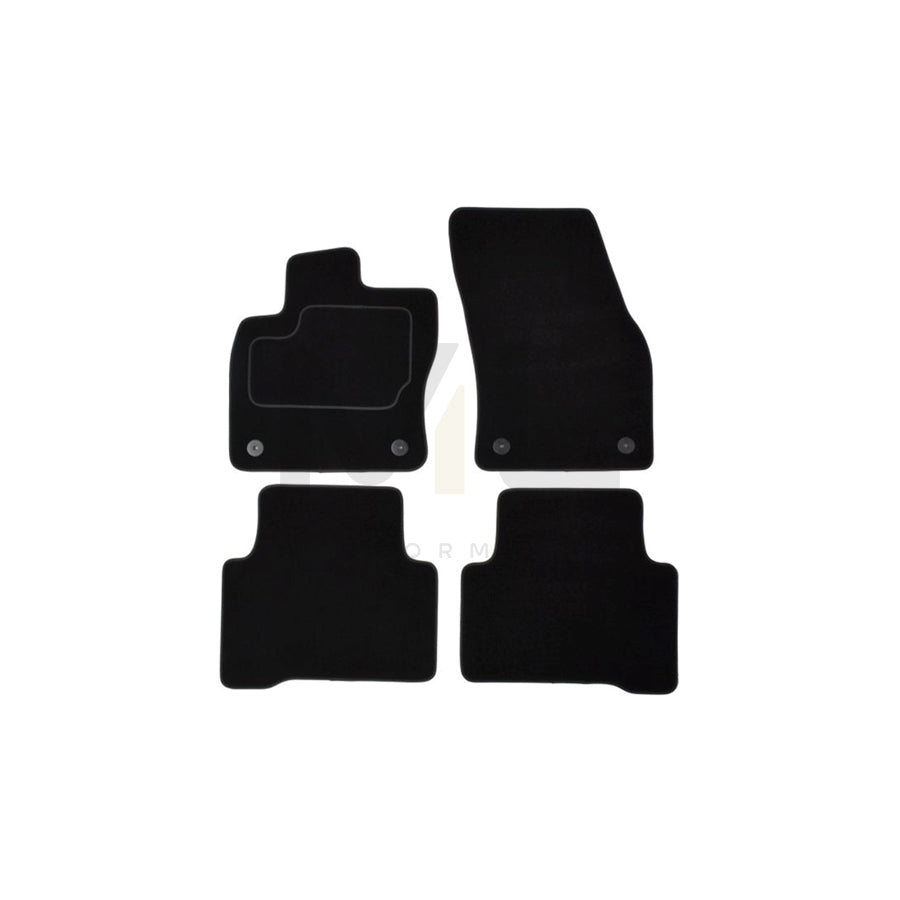 MAMMOOTH Tailored A041 VW392 PRM 01 Floor mat set for VW Touran II (5T1) Textile, Front and Rear, Quantity: 4, Black