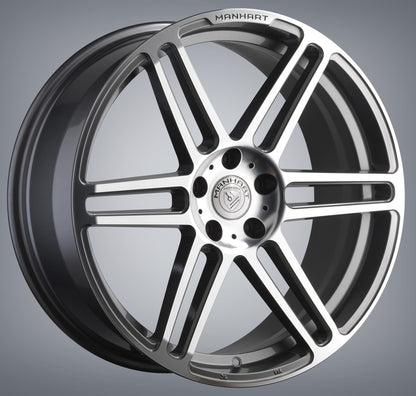 MANHART CONCAVE ONE RIM SET FOR BMW 3 SERIES - GUNMETAL GRAY / DIAMOND POLISHED
